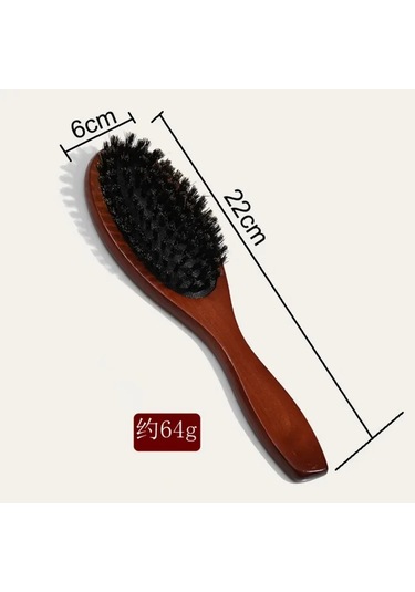Doğal Domuzu Kıl Saç Fırçası Masaj Tarağı Anti-statik Saç Derisi Saç Fırçası