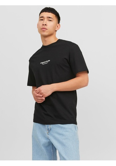 Jack&jones Orıgınals Jorvesterbro Tee Ss Crew Neck Erkek T-shirt Black Siyah