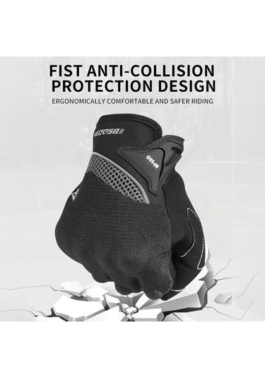 Kosona Bsddp Rh-a0131 Siyah Xxl Motosiklet Eldiveni - Kaymaz Önleyici, Dokunmatik Ekran, Çarpma Korumalı, Yansıtıcı Çizgili, Kolluk Regülatörlü