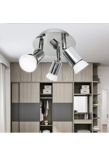 Ximistore9 Ayar Açılı 3 Başlı Gu10 Tavan Spot Lambası - Düşük Enerji Tüketimi İle İç Mekan Aydınlatma