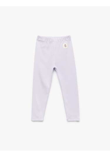 Koton Pamuklu Beli Lastikli Kaşkorse Basic Uzun Tayt Lila 6wmg40024ak Lila