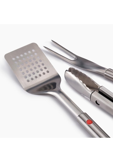 Joseph Joseph Grillout 3 Lü Paslanmaz Çelik Barbekü Spatulası, Maşa Ve Çatal Seti