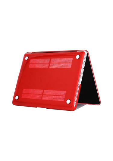 Cbtx MacBook Air 13" Koruyucu Şeffaf Sert Laptop Kılıfı Kırmızı