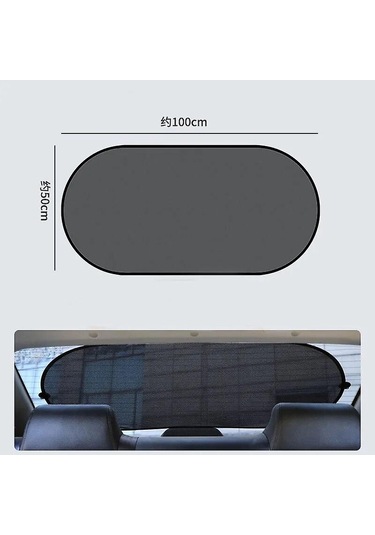 2 Adet Araba Ön/arka Yan Cam Güneşliği Güneşlik Önleyici Gölgelik Ağ Güneşlik Açık Hava 20629 Newway