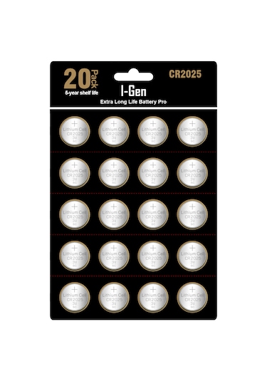 I-Gen CR2025 Pil 20'lİ Paket  Lityum Düğme Pil 3V 2025