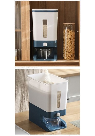 Xurunkeji Pres Tipi Pirinç Dağıtıcı Kapalı Tahıl Kabı Depolama Ev Tipi Tahıl Pirinç Kutusu Dağıtıcı Kova Pirinç Konserveleri 10kg-a Gri Ve Beyaz Xurunkeji Pres Tipi Pirinç Dağıtıcı Kapalı Tahıl Kabı Depolama Ev Tipi Tahıl Pirinç Kutusu Dağıtıcı Kova Pirinç Konserveleri 10kg-a Gri Ve Beyaz