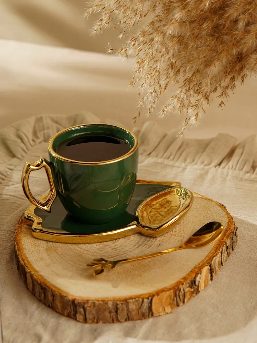 Skyphos "livona" Kahverengi Çay Takımı 160 Ml, Kaşık İle 174992833 Yeşil