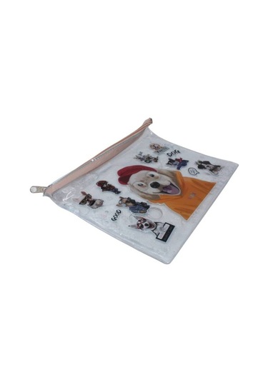 Vuki A4 Sulu Fermuarlı Şeffaf Dosya Vk-0073-09 Köpek