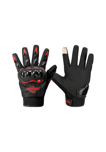 Bsddp 1 Çift Kaymaz Anti-Damla Nefes Tam Parmak Dokunmatik Ekran Motosiklet - Bisiklet Eldiveni