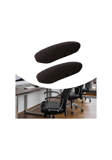 Suntek 2 Adet Ofis Koltuğu Kol Dayama Kılıfları Siyah