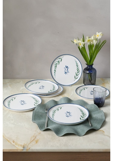 Keramika Daphne Nordic Pasta Tabağı 22 Cm 6 Adet 22923 Çok Renkli