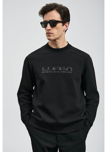 Lufian Luther Siyah Erkek Sweatshirt 112030171 Siyah