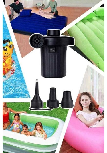 Elektrikli Hava Pompası Şişme Yatak Havuz Vakumlu Poşet Hava Komp