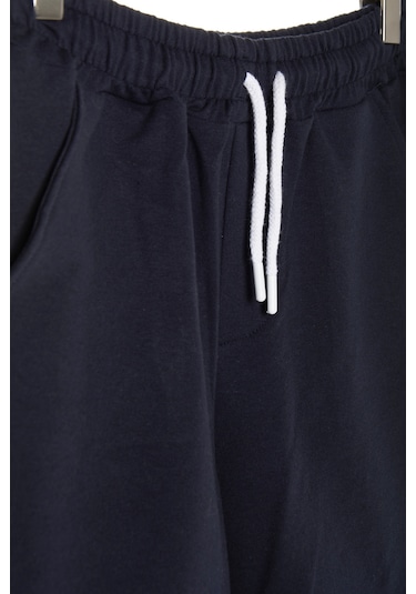 Terapi Men 2'li Erkek Lacivert - Beyaz Basic Regular Fit Şort & Bermuda Lacivert-beyaz