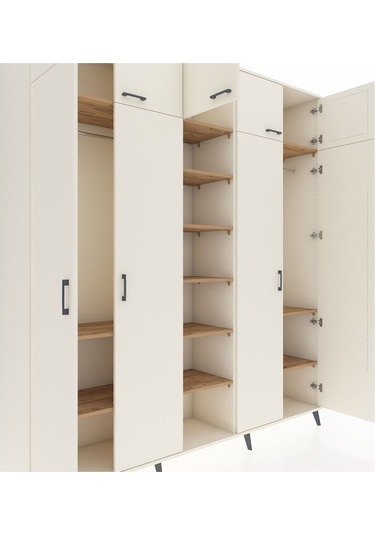 Hyperion Dolap 12 Raflı 9 Kapaklı 2 Askılı 220x44x243 Aytaşı-aytaşı/çam Aytası/atlas Çam