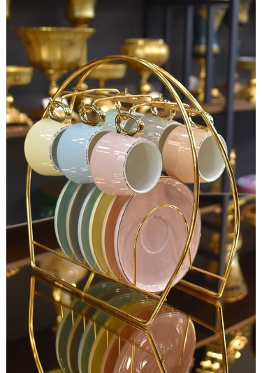 Magic Objects Fincan Askılığı Standı Gold Kahve Fincan Seti Standı Gold Altın