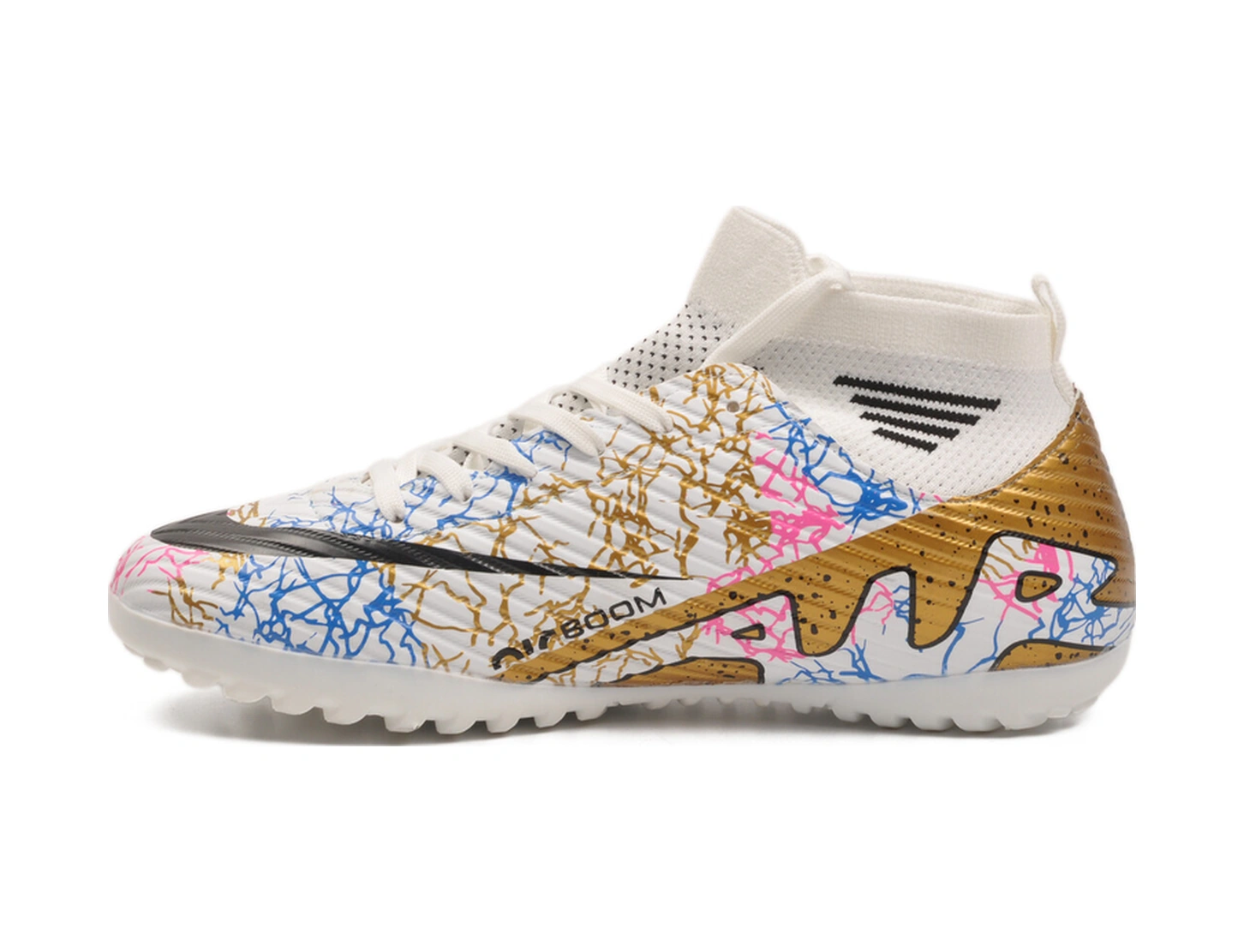 Beyaz Altın Çoraplı Erkek Halı Saha Ayakkabısı Air 565 M Beyaz-altın