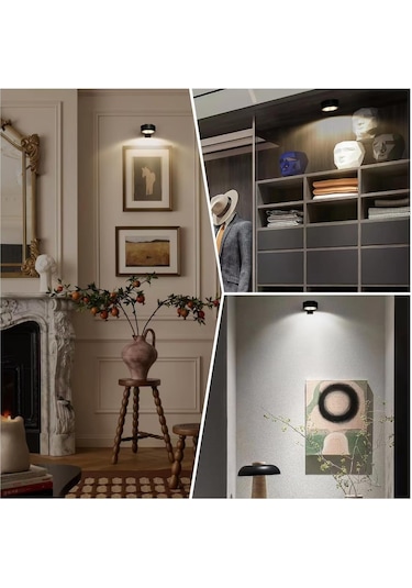 Wezone 3'lü Manyetik Sanat Lambası Seti - Siyah Kasa, 3 Renk Seçeneği, Uzak Kumanda Ve Zamanlayıcı Fonksiyonu İle Duvar Sanatları İçin Işıklama Siyah