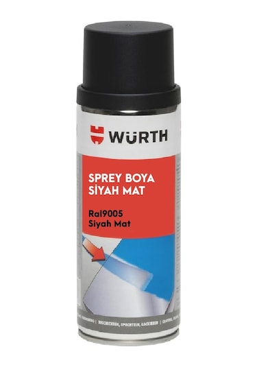 Würth Sprey Tampon Boya Ral9005 Mat Siyah 400 Ml