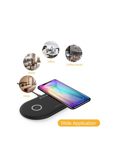Geeksen Ht-02 Beyaz İki Portlu Kablosuz Şarj Cihazı - 7.5w Ve Samsung Uyumlu 10w Hızlı Şarj Desteği