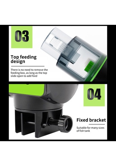 Sones Aquablue Balık Tankı Akıllı Zamanlama Otomatik Besleyici Akvaryum Japon Bal Büyük Kapasiteli Balık Yemleme Makinesi 56215178