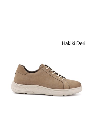 Diğer Erkek Kum Nubuk Bağcıklı Hakiki Deri Sneaker Ddma85142873