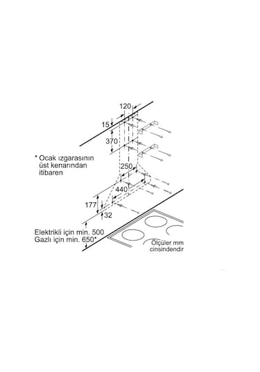 Siemens LC64PCC20T Duvar Tipi 60 CM Davlumbaz