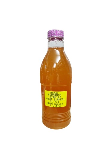 Kırmızı Üzüm Sirkesi Çift Damıtılmış Fermente Edilmiş 1 Litre