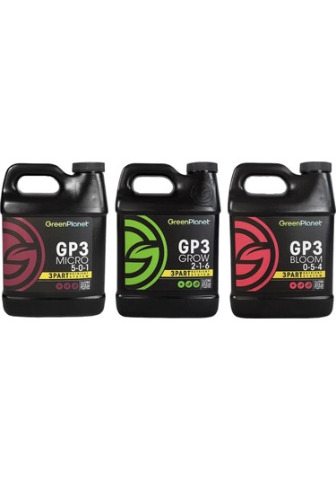Green Planet Gp3 Grow Micro Bloom 1 Litre Set 3 L