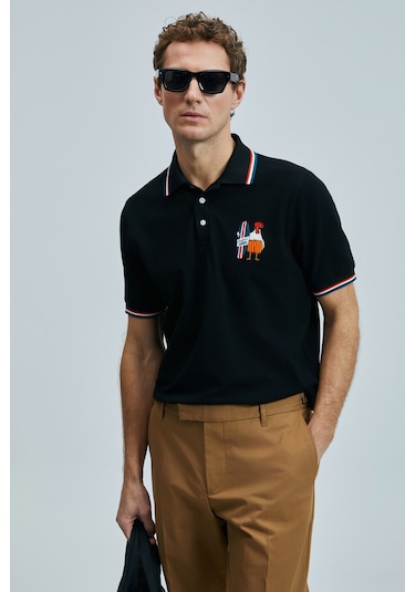 Lufian Sansa Smart Erkek Polo Tişört Siyah Siyah 111040218100100 SIYAH