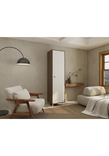 Harput Çok Amaçlı Tek Kapaklı Banyo Dolabı Antrasitmeşe Antrasit - Beyaz