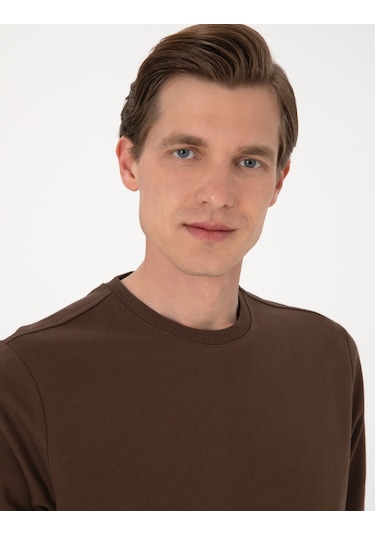 Pierre Cardin Erkek Kahverengi Sweatshirt 50314054-vr029 Kahverengi