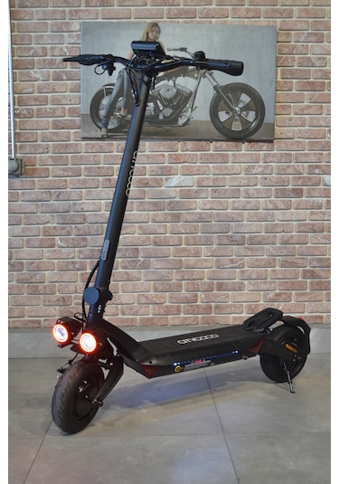 Citycoco Mx - T10 Çift Motor Katlanabilir Elektrikli Scooter 1600W Siyah