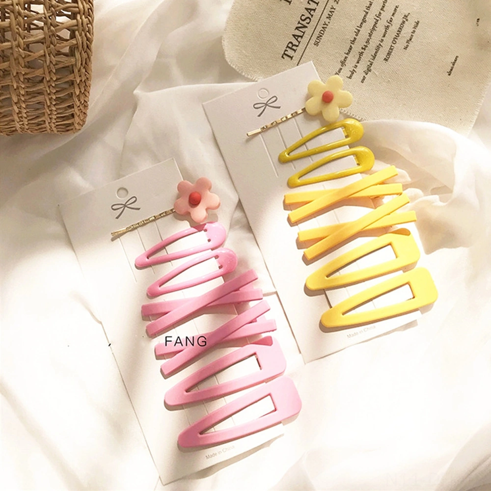 Dofolink 4'lü Pembe Çiçek Desenli Saç Klips Seti - Dayanıklı Alyaşlı, Saçları Güçlü Tutar, Gündelik Ve Özel Etkinlikler İçin Çok Renkli