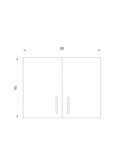 Camole 80 Cm Üst Modül - Hazır Mutfak Dolabı Beyaz
