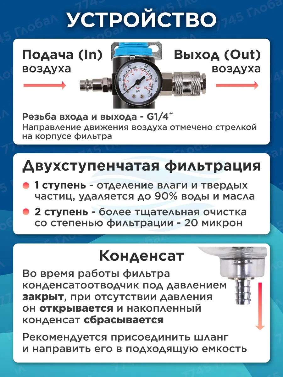 Dgm Kompresör İçin 1/4'' Hava Nem Ayırıcı Filtre 398398667