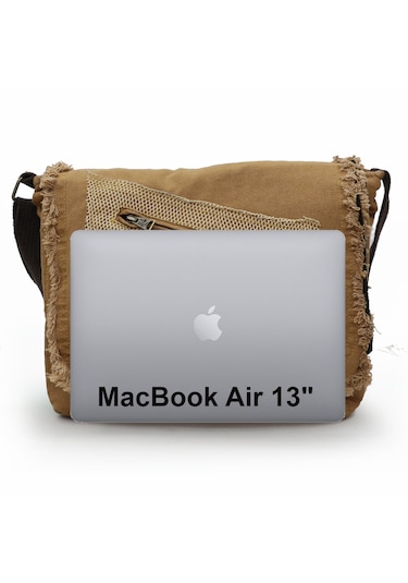 Old Cotton Cargo 7136 Gri 14 İnç Laptop Günlük Omuz Okul Çantası Grı