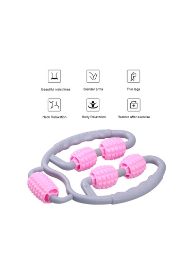 Vkemall 360 Bacak Masaj Aleti - Kas Ağrısını Giderir, Bacak Şekillendirir, Ayarlanabilir Genişlik Pembe