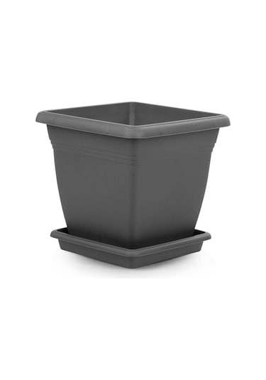 Villa Kare Saksı 32 Lt - Antrasit Renk