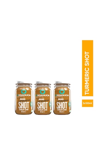 Avantajlı 16 Paket 3'lü Organik Zerdeçallı İçecek Turmeric Shot 60 Ml-48 Adet
