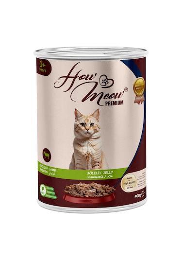 How Meow Jöleli Kuzulu Yetişkin Kedi Maması 12 x 400 G