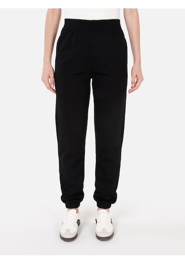 Colins Regular Fit Orta Bel Cep Detaylı Siyah Kadın Eşofman Altı Cl1065686 Siyah