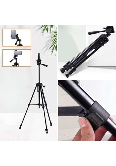 Zmc Bilişim Telefon Ve Fotoğraf Makinası Takılabilen Bluetooth Kumandalı 146 Cm Tripod