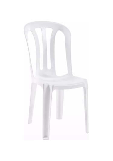 Papatya Buket Sandalye - Plastik Bahçe Balkon Sandalyesi Beyaz