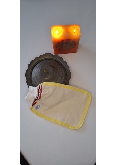 Eker-sarı Biyeli Hızlıgiy Kese-banyo Ve Duş Kesesi-lastikli Kese