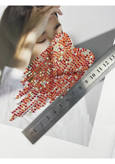 Slubov'u Aksesuar Yaldızlı Kalp Broş 296458809 Kırmızı