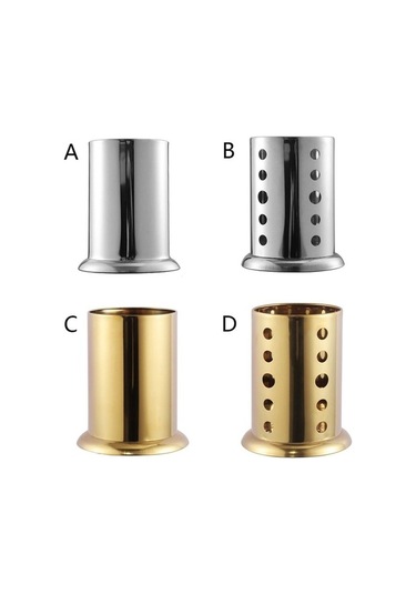 Novahub Altın Kaşık Seti Tutucu, Paslanmaz Çelik, Modern, D Modeli, Yemek Çubukları Organizatör, Süzgeç Çubukları Depolama Sepeti Altın