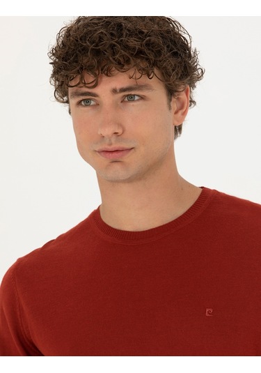 Pierre Cardin Erkek Kiremit Triko Kazak 50270054-vr031 Kiremit Kiremit