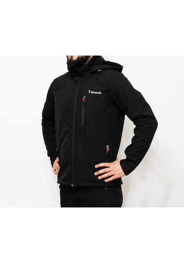 Mudwill Softshell Erkek Mont Ceket Siyah