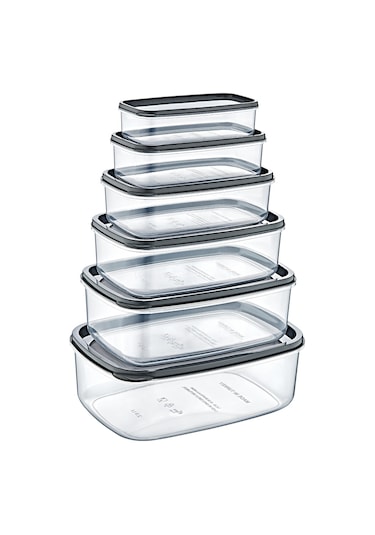Bee Home Dikdörtgen Sweet Şeffaf Saklama Kabı Seti 300/500/800/1
